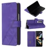 Galaxy Z Fold3 Hülle, Schlank Prägung Flip Leder Produktbild-Vorschau 2