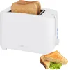 A white toaster with toast in it and a sandwich next to it. Produktbild-Vorschau