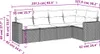 vidaXL 5-tlg. Garten-Sofagarnitur mit Kissen Schwarz Poly Produktbild-Vorschau 3