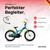 A marketing image for a children's bicycle, featuring the bike prominently with illustrative elements and text highlighting its features. Produktbild-Vorschau