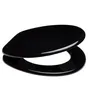A black toilet seat and lid are shown against a white background. Náhled obrázku produktu