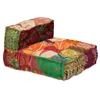 vidaXL 4-Sitzer Modularer Pouf Patchwork Stoff Produktbild-Vorschau 12