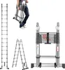VEVOR teleskopický rebrík s A-rámom, 4985 mm dlhý výsuvný Náhľad obrázku produktu 1