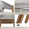 Chaise de jardin MANACOR au design corde - grège, Lot de 2 Voir les images du produit 5