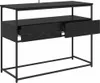 Wandtafel met lade Zwart Eiken 100 x 40 x 75 cm Bewerkt Productafbeelding-voorbeeld 5