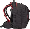 Side view of a black backpack with red accents. Podgląd zdjęcia produktu