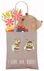 Mr. & Mrs. Panda Tote Bag Bienen Paar - Braun Pastell - Produktbild-Vorschau 3