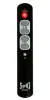 A black remote control with buttons for power, channel, volume, and AV input. The brand name 'SeKi Slim' is visible at the bottom. Náhľad obrázku produktu