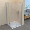 A modern bathroom corner with a glass shower enclosure. Produktbild-Vorschau