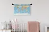 MuchoWow® Wandteppich Wandbehang Weltkarte - Flagge - Produktbild-Vorschau 2
