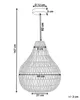 A diagram showing the dimensions of a pendant lamp. Podgląd zdjęcia produktu