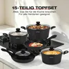 Topfset Induktion 15-Tlg Topfset Pfannenset Kochtopfset, Produktbild-Vorschau 4