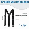 Hosenträger Hosenhalter - Elastisch - 3 Metallclips - Produktbild-Vorschau 2