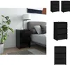 A bedroom scene with a nightstand and bed, alongside separate product shots of the nightstands. Náhled obrázku produktu