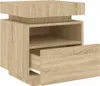 vidaXL Nachttisch mit LED-Leuchten Sonoma-Eiche 40x39x48,5 Produktbild-Vorschau 5