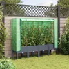 Möbel Hochbeet mit Gewächshaus-Aufsatz Rattan-Optik Produktbild-Vorschau 3