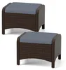 COSTWAY Set da 2 sgabelli in polyrattan, sgabelli con Anteprima dell’immagine prodotto 1