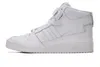 A white Adidas Forum Mid sneaker is shown against a white background. Produktbild-Vorschau