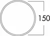 A circular diagram with a number indicating a measurement. Podgląd zdjęcia produktu