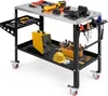 COSTWAY Mobiler Schweißtisch 92x46 cm, Schweißwerkbank mit Produktbild-Vorschau 1