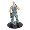 A back view of an action figure of Colonel Miles Quaritch from Avatar, standing on a black display base. Produktbild-Vorschau