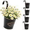 4er Set Hängetöpfe Balkon mit Drainageloch, Blumentopf Produktbild-Vorschau 1