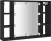 vidaXL Zrcadlová skříňka s LED diodami černá 76x15x55 cm Náhled obrázku produktu 1