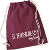 Huuraa Turnbeutel St. Petersburg my love 12 Liter Burgundy Produktbild-Vorschau 1