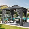 YITAHOME Pavillon 3x3 m, Winterfest Gazebo, Festem Dach, Produktbild-Vorschau 1