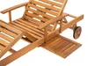 BELIANI Gartenliege hellbraun Akazienholz rollbar Produktbild-Vorschau 7