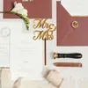 Ozdoba na tort „Mr & Mrs” ślubna, 16,5 x 8,3 cm, złota Podgląd zdjęcia produktu 10