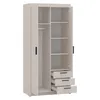 AX LIVING Storicos 2T3S Kleiderschrank Beige mit schubladen Produktbild-Vorschau 3