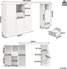 Abrihome Table de bar extensible avec espace de rangement, Voir les images du produit 4