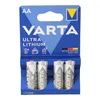 A 4-pack of VARTA Ultra Lithium AA batteries in their retail packaging. Produktbild-Vorschau