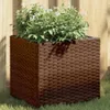vidaXL květináč 2 ks Hnědý 36x30x32 cm Poly ratan Náhled obrázku produktu 2