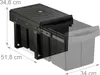 Poubelle encastrable Relaxdays, 3 compartiments, 15 l et 2 Voir les images du produit 4