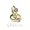 Creolen Gold 333/- Gelbgold Zirkonia poliert bicolor Produktbild-Vorschau 2