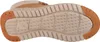 The underside of a brown and beige boot. Voir les images du produit