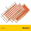 Chaise longue - à larges rayures - orange - pliable - en Voir les images du produit 3