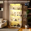 BROTTAR Weiße Glasvitrine mit LED 3 Farben, Produktbild-Vorschau 7