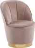 BELIANI Sessel Hellbeige Samtstoff Metall Runder Form Produktbild-Vorschau 1