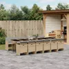 13-tlg. Garten-Essgruppe mit Kissen Beigemischung Poly Produktbild-Vorschau 2