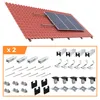 PV Montagesystem für Schrägdach Ziegeldach 4 Solarmodule Produktbild-Vorschau 1