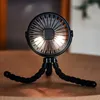Mini ventilatore con supporto flessibile, ventilatore USB Anteprima dell’immagine prodotto 8
