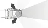 An illustration showing the adjustable angle of a headlamp. Náhľad obrázku produktu