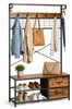 Relaxdays Garderobekast met schoenenrek, haken, 2 lades en Productafbeelding-voorbeeld 1