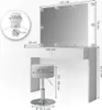 Schminktisch Vicco Azur Weiß 120 cm mit LED Beleuchtung und Produktbild-Vorschau 3