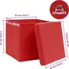 vidaXL Aufbewahrungsboxen mit Deckeln 10 Stk. Rot 32x32x32 Produktbild-Vorschau 5