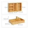 organizér na stůl relaxdays bamboo 5 přihrádek Náhled obrázku produktu 4
