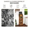 Puluomis Chariot de cuisine mobile avec porte à charnières, Voir les images du produit 5